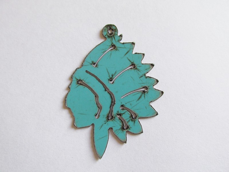 (image for) Indian Chief Turquoise Pendant #WKS-7